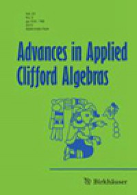 Advances In Applied Clifford Algebras