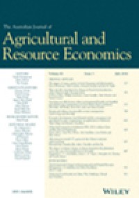 Australian Journal Of Agricultural And Resource Economics