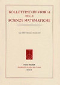 Bollettino Di Storia Delle Scienze Matematiche