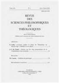 Revue Des Sciences Philosophiques Et Theologiques