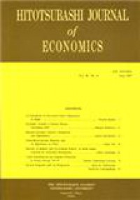 Hitotsubashi Journal Of Economics